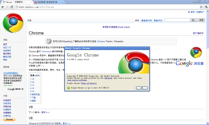 文件:Chrome-9-canary-build.png